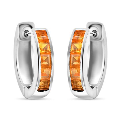 AA Salamanca Feueropal Ohrringe 925 Silber rhodiniert ca. 0.75 ct