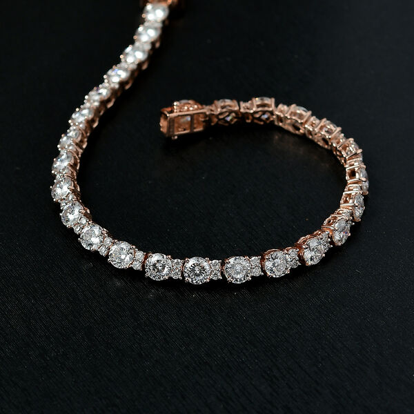 D’Joy Moissanit Armband, 925 Silber 750 Roségold Vermeil image number 2