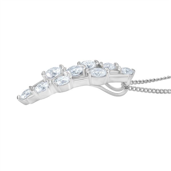 RADIANTA GRA zertifiziert Moissanit (D-VVS) Schmuckset ca. 45 cm 925 Silber rhodiniert ca. 1.45 ct image number 4