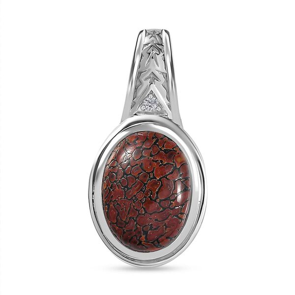 AAA Koprolith und Zirkon Anh&auml;nger - 5,32 ct.