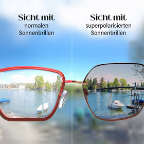 Sole und Luce - Swiss Eyewear - Transparente Polarisierende Sonnenbrille mit Farbverlauf in braun-lila