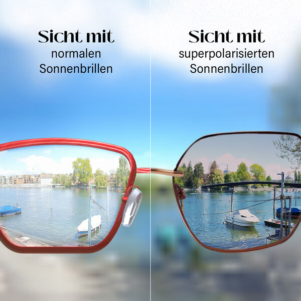 Sole und Luce - Swiss Eyewear - Transparente Polarisierende Sonnenbrille mit Farbverlauf in braun-lila image number 3