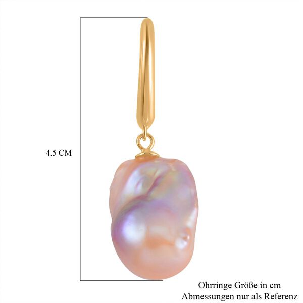 13-16 mm mehrfarbige Barockperlen-Ohrringe image number 6