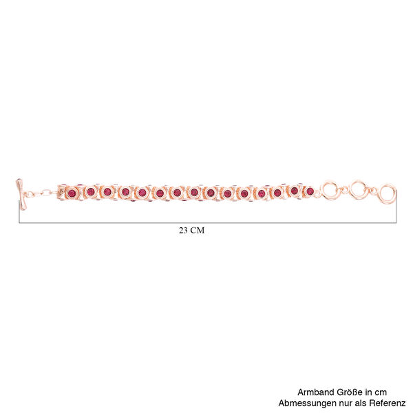 Fuchsia Kristall Armband ca. 19+5 cm roséfarben image number 6