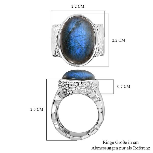 Labradorit Ring, Silberfarben (Gr&ouml;&szlig;e 19.00) ca. 11.93 ct image number 7