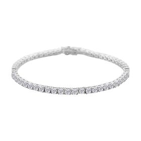 RADIANTA GRA zertifiziert Moissanit (D-VVS) Armband ca. 19 cm 925 Silber rhodiniert ca. 6.22 ct RADIANTA GRA zertifiziert Moissanit (D-VVS) Armband ca. 19 cm 925 Silber rhodiniert ca. 6.22 ct