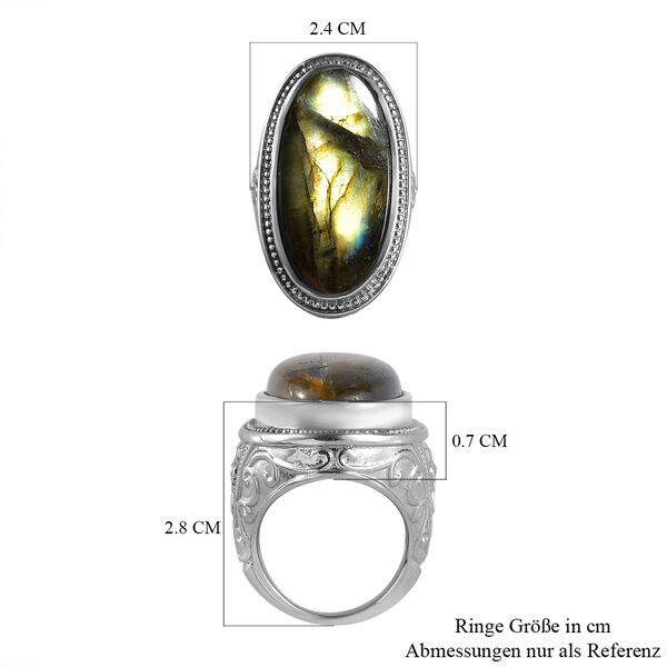 Labradorit Ring Edelstahl  ca. 28,11 ct image number 7