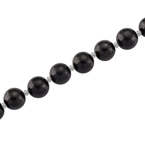 Shungit Halskette ca. 50 cm 925 Silber rhodiniert ca. 412.50 ct image number 4