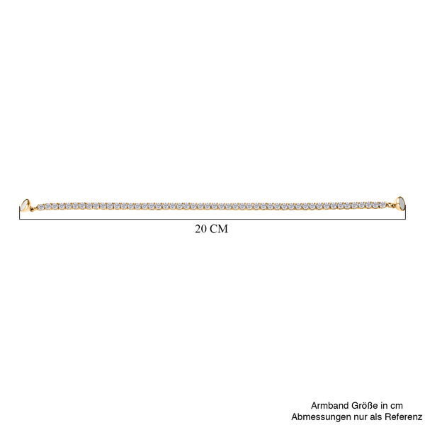 D'Joy Moissanit 20cm Armband, 925 Silber 750 Gelbgold Vermeil - 7,80 ct. image number 5