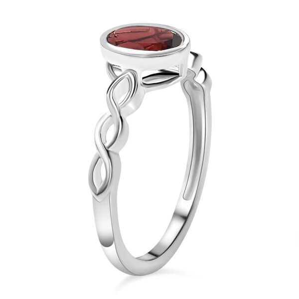 Roter Granat Ring, 925 Silber (Größe 21.00) ca. 0.92 ct image number 5