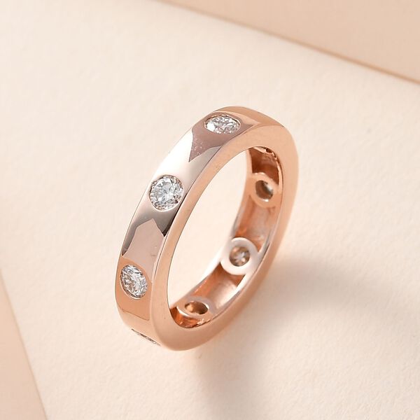 Forever in Love Moissanit Bandring in ros&eacute;vergoldetem Silber- 0,85 ct. image number 7