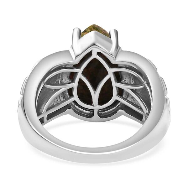 Unakite Ring, Silberton, (Größe 18.00) ca. 6.78 ct image number 6