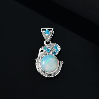 AA Nat&uuml;rlicher, &auml;thiopischer Welo Opal und Neon Apatit Anh&auml;nger - 1,38 ct.