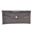 Brieftasche für Damen aus 100% echtem Leder und RFID Schutz, Größe 20,5x10 cm, Anthrazit