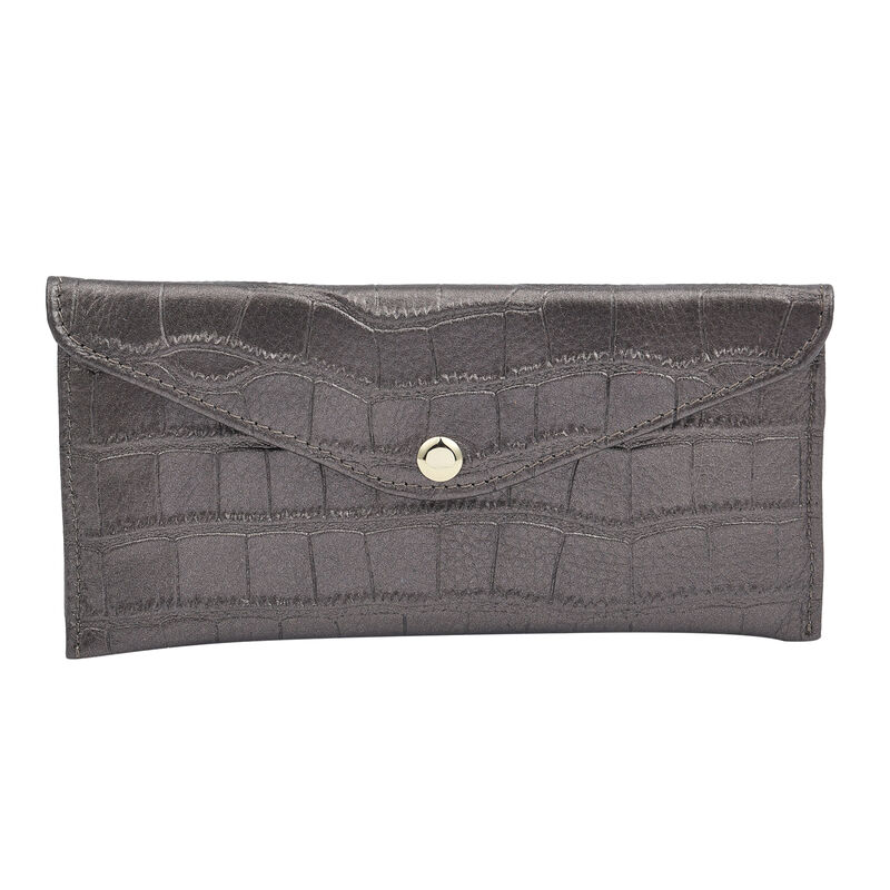 Brieftasche für Damen aus 100% echtem Leder und RFID Schutz, Größe 20,5x10 cm, Anthrazit image number 0