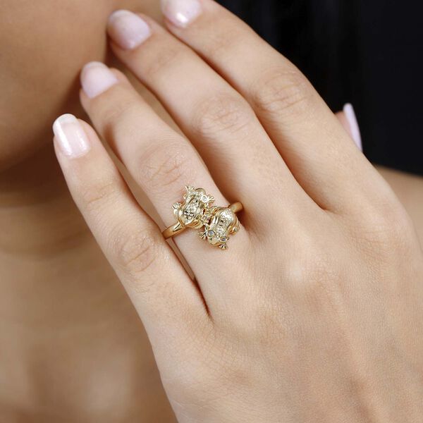 GP Italian Garden Kollektion - Diamant und Kanchanaburi blauer Saphir-Ring image number 3