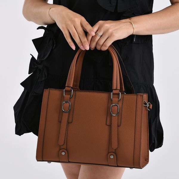 Crossbody Tasche aus 100% echtem Leder, 32x13x21 cm, Braun image number 3