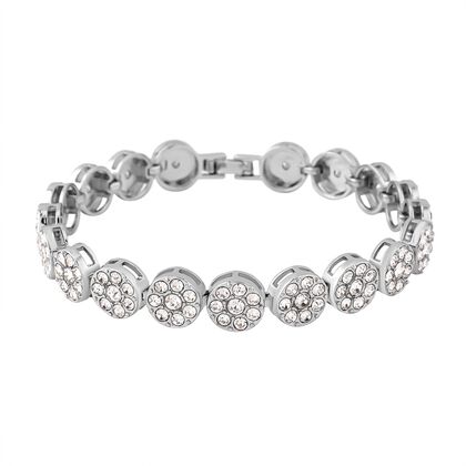 Wei&szlig;es Kristall-Armband ca. 19 cm