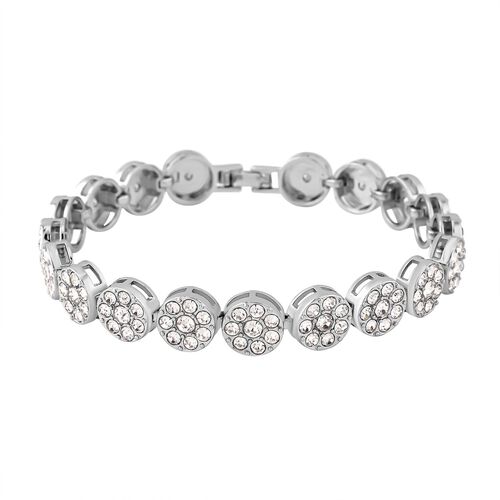 Weißes Kristall-Armband ca. 19 cm image number 0