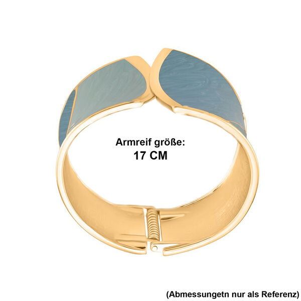 Emaille-Armreif im Colorblock-Design, 17cm, Blau image number 7