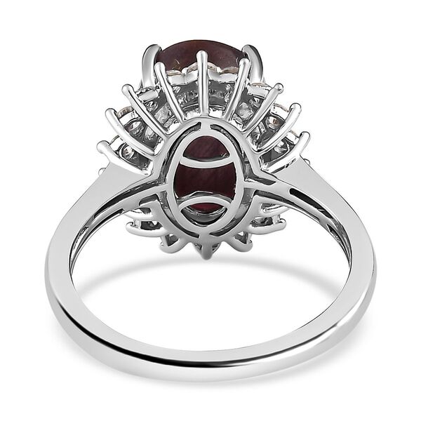 Sternrubin und Zirkon Halo Ring - 12,67 ct. image number 6