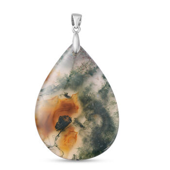 Moosachat Anh&auml;nger 925 Silber rhodiniert ca. 41,00 ct