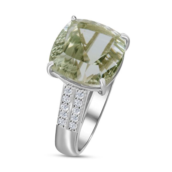 Prasiolith und Zirkon Cocktail Ring - 9,17 ct. image number 2