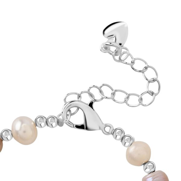 Mehrfarbiges Süßwasserperle 15,85+3,5cm Armband image number 5