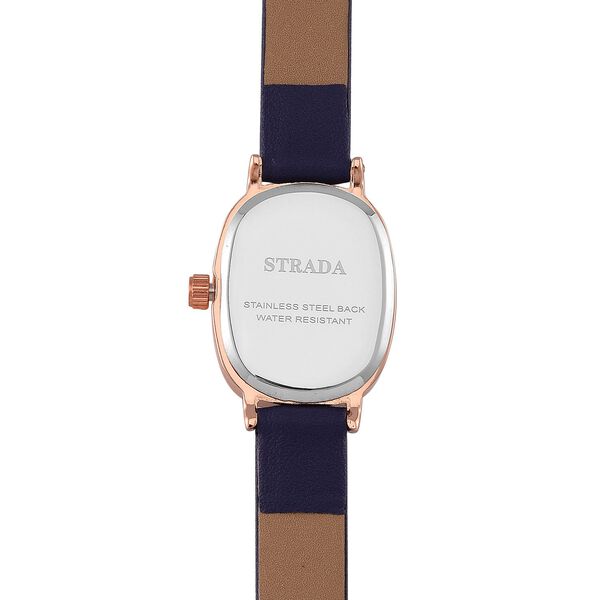 STRADA PC21S Uhr mit Japanischem Uhrwerk, Ros&eacute;goldfarbenem Geh&auml;use und Kaffeebraunem PU-Armband image number 7