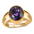 Lusaka Amethyst Solitär Ring 925 Silber 585 Vergoldet image number 3