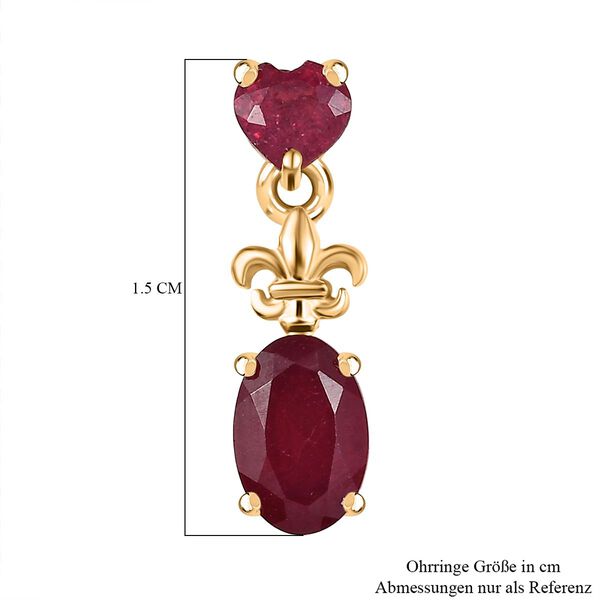 Afrikanische Rubin Ohrringe - 1,66 ct. image number 5