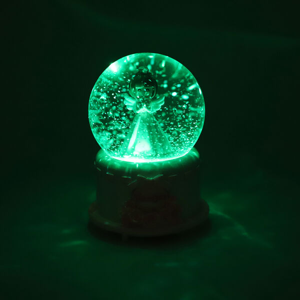 Schneekugel Musik und Licht, 15x10 cm, Rosa image number 2