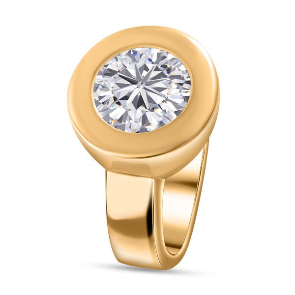 EF Moissanit Ring in Silber mit Gelbgold Vermeil - 3,47 ct. image number 3
