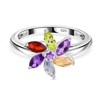 Multi-Edelstein Ring - 0,99 ct.