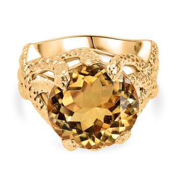 Citrin Ring Messing (Gr&ouml;&szlig;e 18.00) ca. 10,47 ct