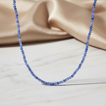 D'Joy Santamaria Aquamarin Halskette ca. Flexibles cm 925 Silber rhodiniert ca. 45,00 ct.