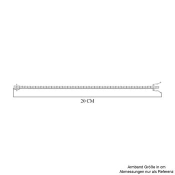 Moissanit Armband, 925 Silber rhodiniert