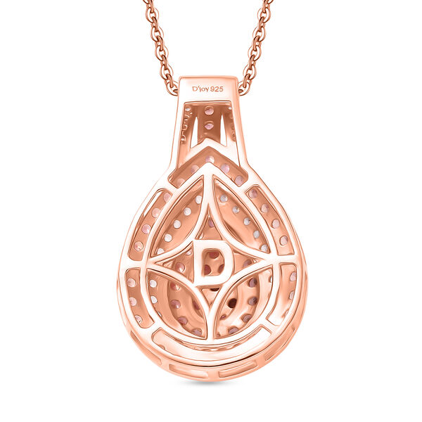 D'Joy AAA Padparadscha Saphir und Zirkon Anh&auml;nger mit 50cm Kette - 1,77 ct. image number 5