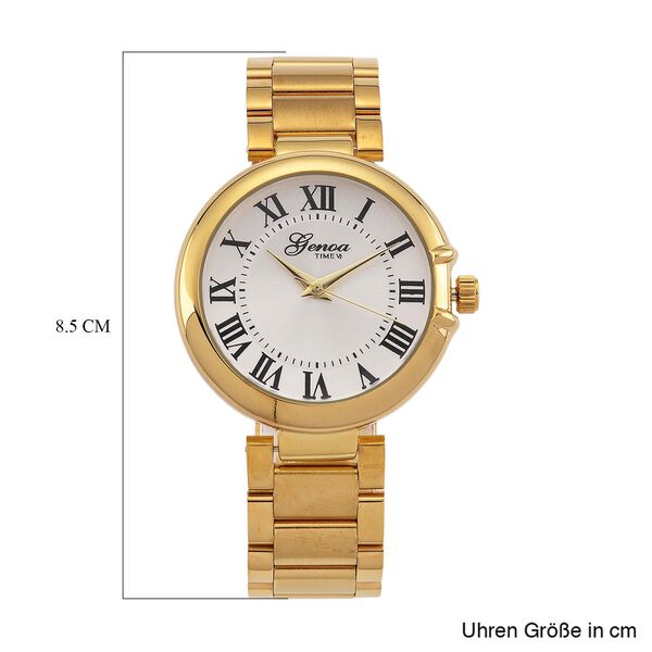 GENOA - Automatik-Armbanduhr mit Dandong-Uhrwerk, Edelstahl, vergoldet image number 8