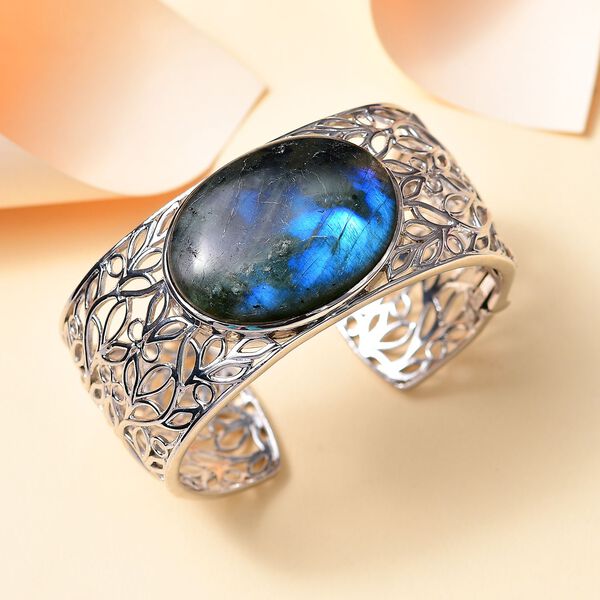 Labradorit Armreif, 19 cm - 70,61 ct. image number 2