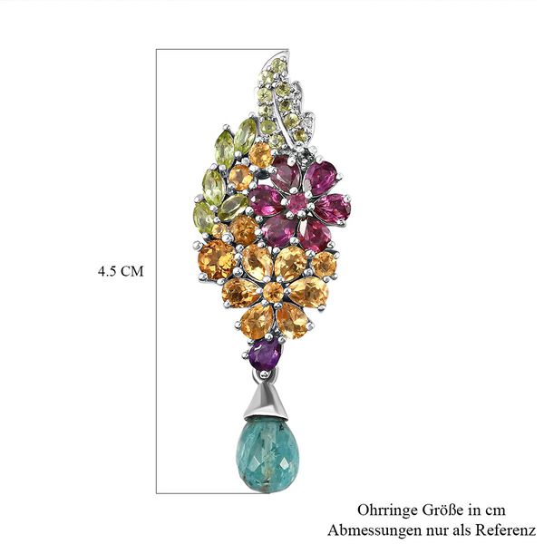 GP Italian Garden Kollektion - Florale Ohrh&auml;nger mit mehrfarbigen Edelsteinen in Silber image number 6
