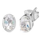 D joy AAA Premium Malagasy Regenbogen Mondstein Star Glimmer Ohrringe 925 Silber platiniert ca. 0.90 ct