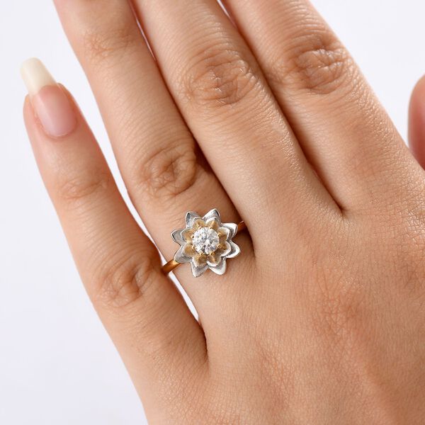 D&rsquo;Joy Moissanit zweifarbiger Ring - 0,43 ct. image number 3