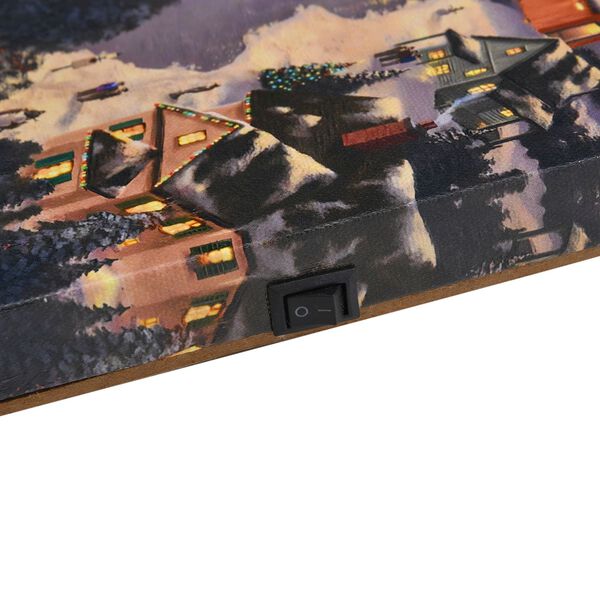 Winterlandschaft mit Schlittschuhsee - Leinwandbild mit LED-Beleuchtung, 30x40x1,8 cm image number 3