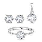 Moissanit Schmuckset 925 Silber rhodiniert ca. 2,48 ct.