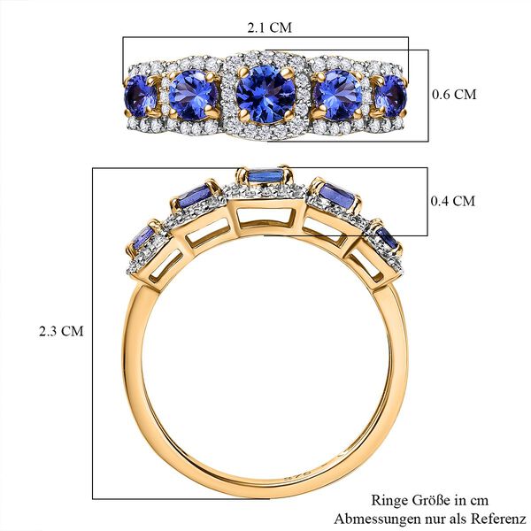 AAA Tansanit und EF Moissanit Ring- 1,05 ct. image number 7