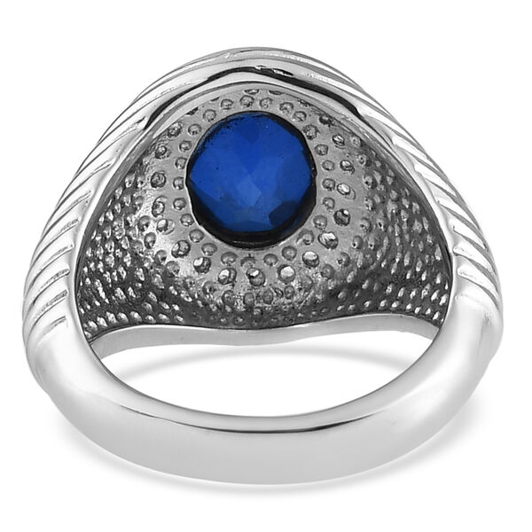 Ceylonfarbener Quarz und Zirkon-Ring in Silberton - 1,70 ct. image number 6