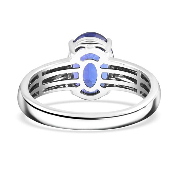 RHAPSODY zertifiziert und gepr&uuml;ft AAAA Tansanit und VS-EF Diamant Ring in 950 Platin - 4,85 ct. image number 4
