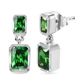 LUSTRO STELLA - Grüne Zirkonia Ohrringe, 925 Silber