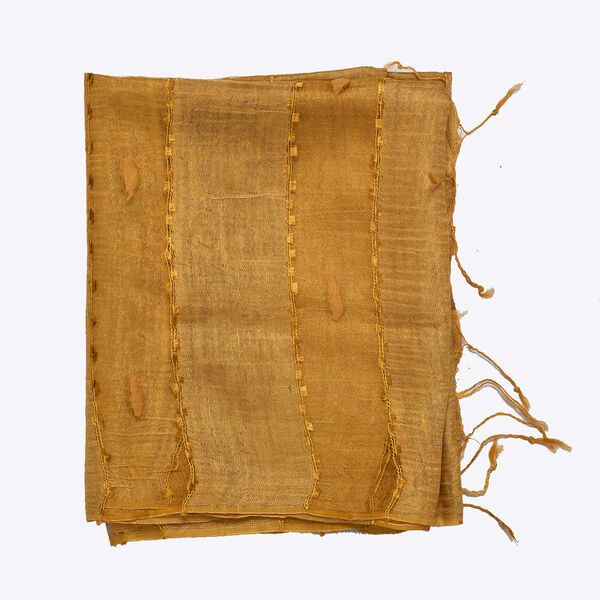 Modal-Seide-Schal, Streifendesign, 175x60 cm, Gold image number 5